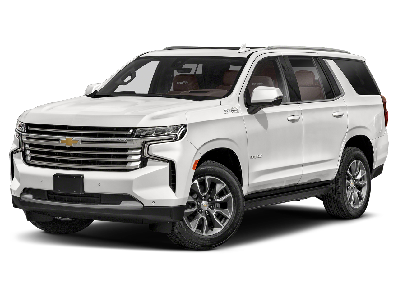 2024 Chevrolet Tahoe High Country in Iridescent Pearl Tricoat — front three-quarter view