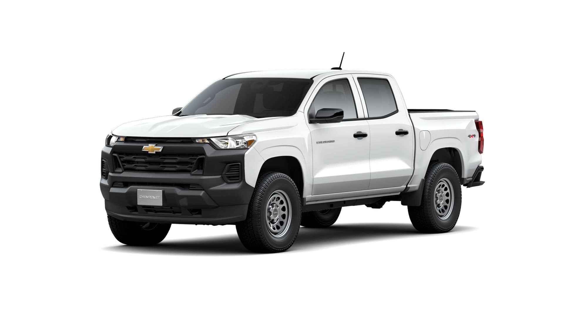 2026 Chevrolet Colorado WT in Summit White — front three-quarter view