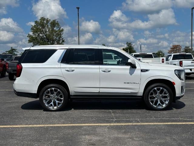 2024 GMC Yukon Denali in White Frost Tricoat — front three-quarter view