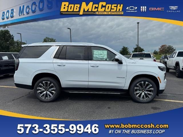 2026 Chevrolet Tahoe High Country in Polar White Tricoat — front three-quarter view