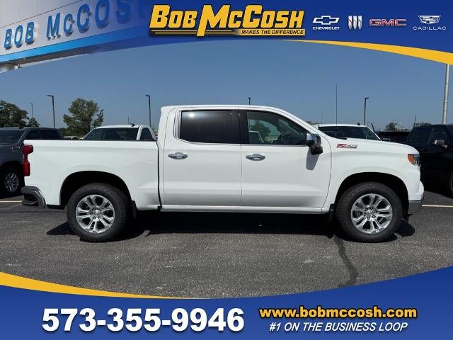 2026 Chevrolet Silverado 1500 LTZ in Summit White — front three-quarter view